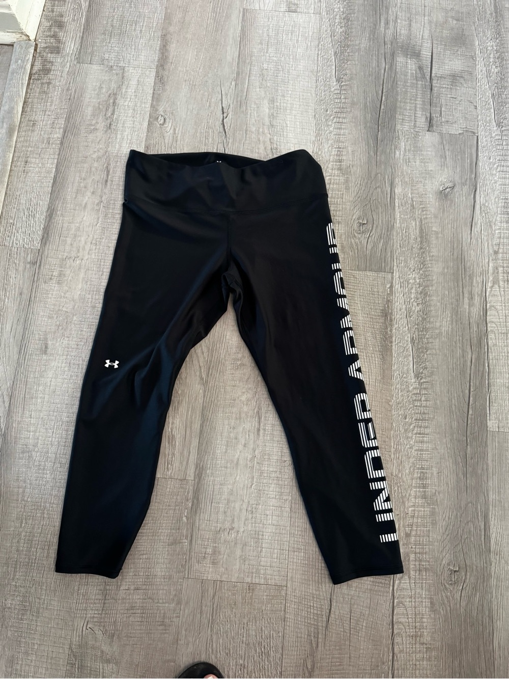 Under Armour Black Girls' Logo Side-Panel Leggings